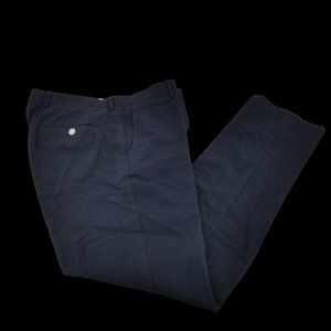 Brooks Brothers Seersucker Pants Mens  Blue Stripe Flat Red Fleece 34 x 32